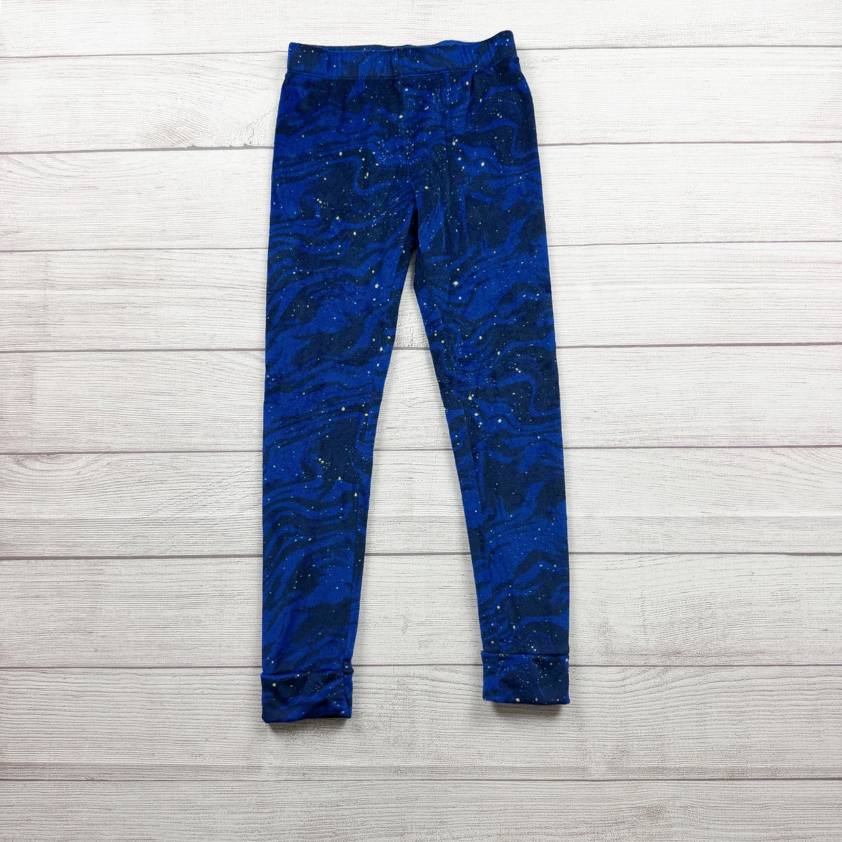 Cat & Jack Blue Starry Print Snuggly Soft Pajama Set Long Sleeve Pants 8