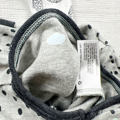 Cloud Island Baby Sleepers Dot Hedgehog Footed Pajamas 2-Pack 6-9 Months