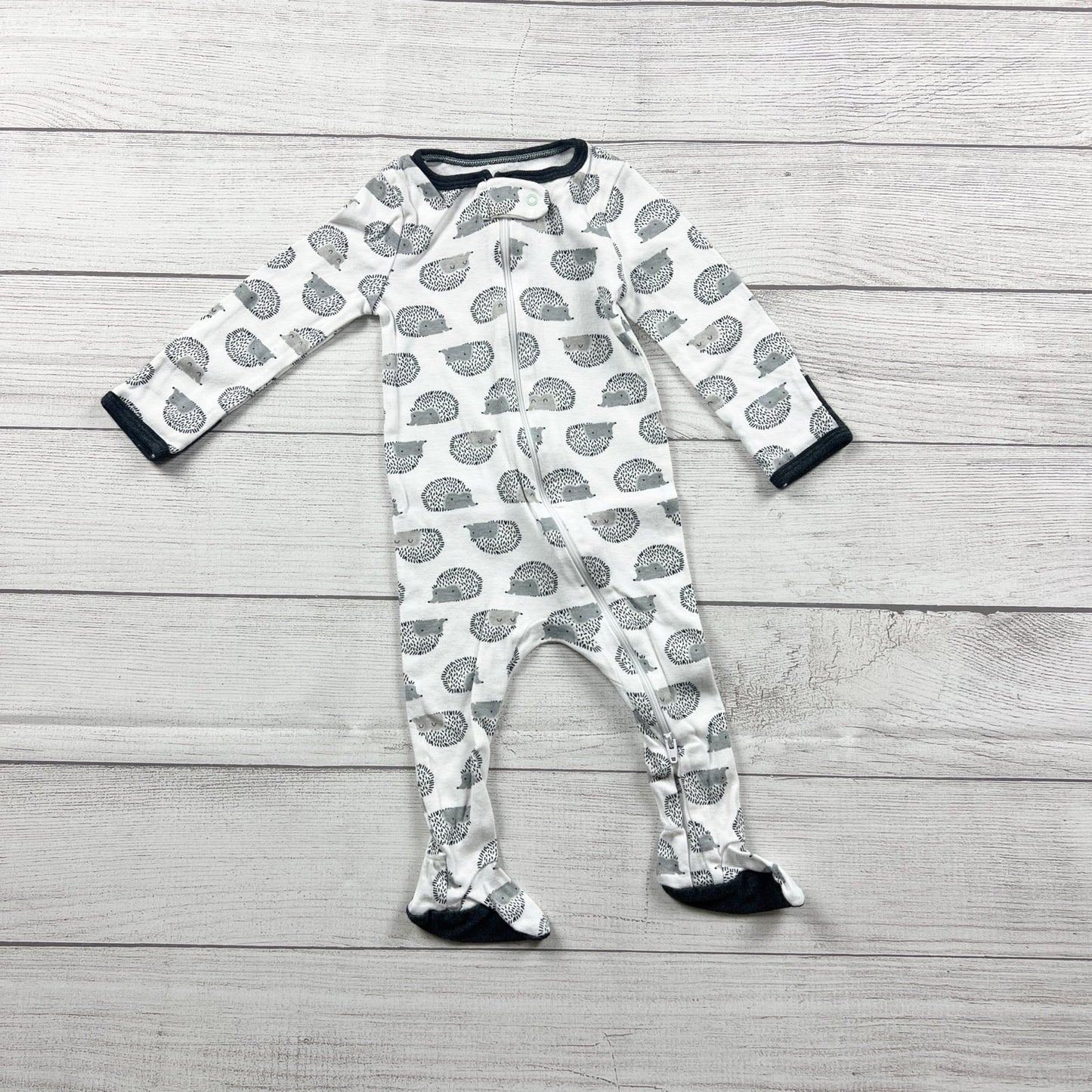 Cloud Island Baby Sleepers Dot Hedgehog Footed Pajamas 2-Pack 6-9 Months