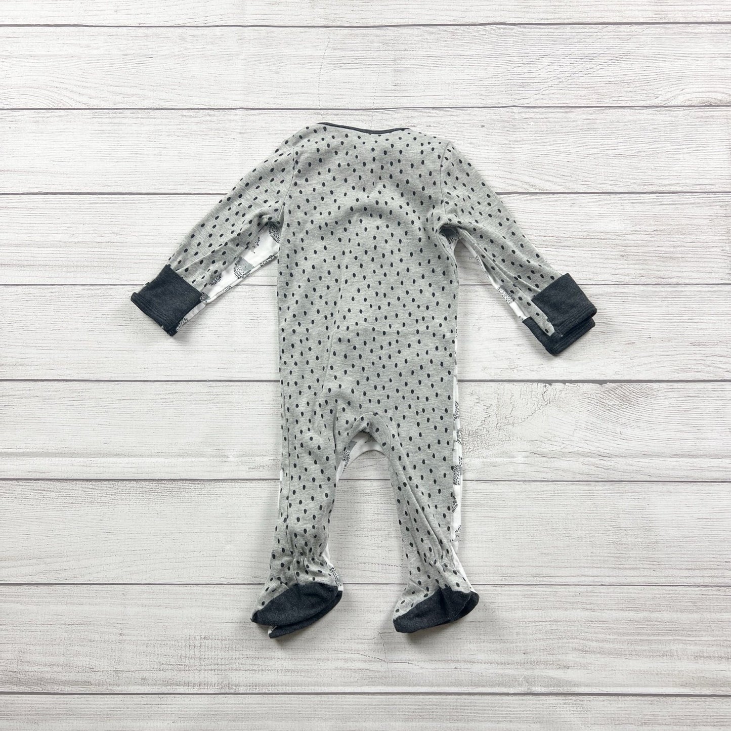 Cloud Island Baby Sleepers Dot Hedgehog Footed Pajamas 2-Pack 6-9 Months