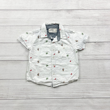 Free Planet Toddler Boys Button Up Shirt Watermelon Pineapple Print Summer 2T