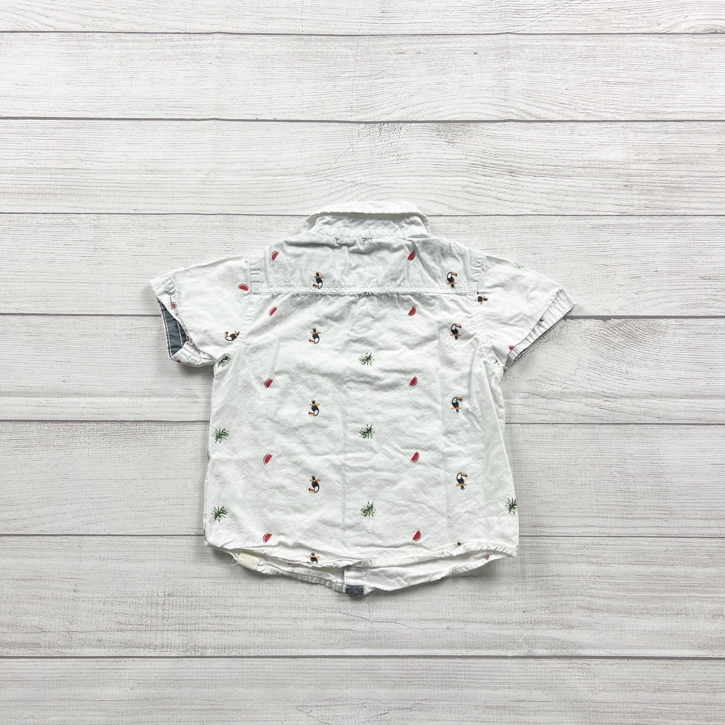 Free Planet Toddler Boys Button Up Shirt Watermelon Pineapple Print Summer 2T