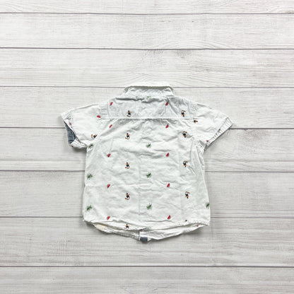 Free Planet Toddler Boys Button Up Shirt Watermelon Pineapple Print Summer 2T