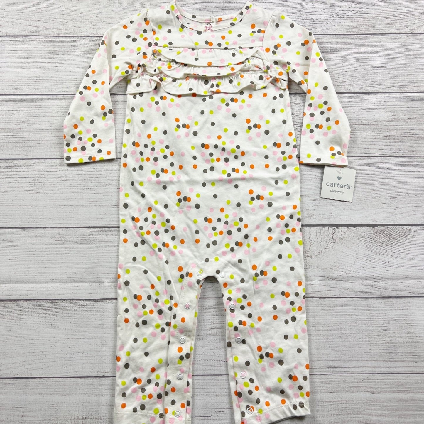 Carter’s Toddler Girl Polka Dot Jumpsuit Confetti One Piece NWT 18-24 Months