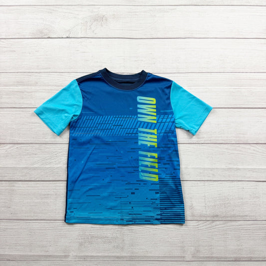 Athletic Works Boys Active T-Shirt Short Sleeve Tee “Own The Field” Graphic S 6-7