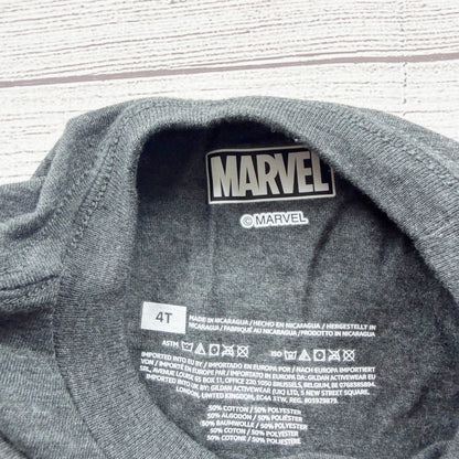 Marvel SpiderMan 4th Birthday Graphic Toddler T-Shirt Gray 4T
