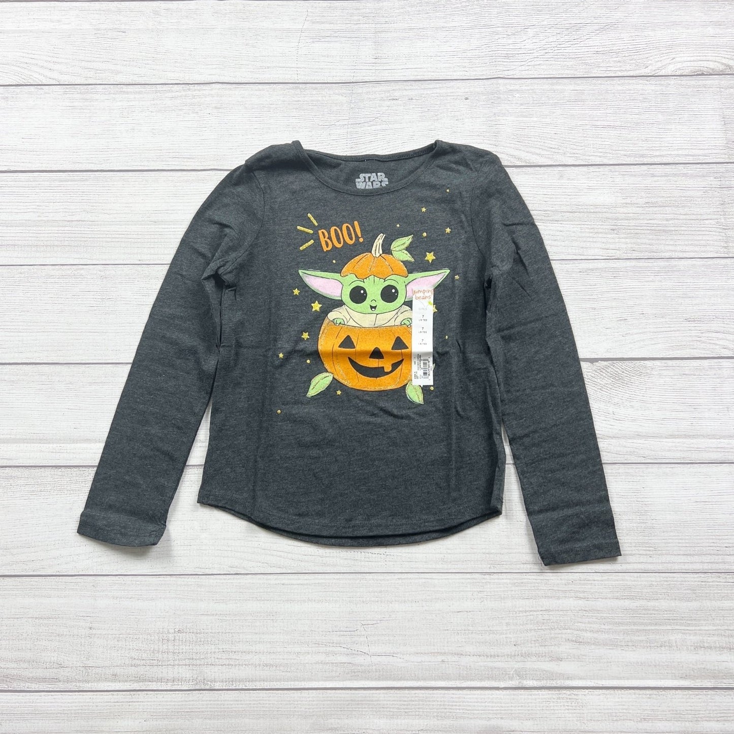 Star Wars Jumping Beans Girls Long Sleeve Halloween T-Shirt Pumpkin NWT 7