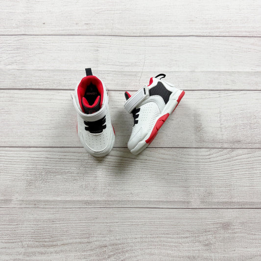 AND1 Kids Toddler White Black Red Basketball Sneakers Slip On Strap Shoes 5