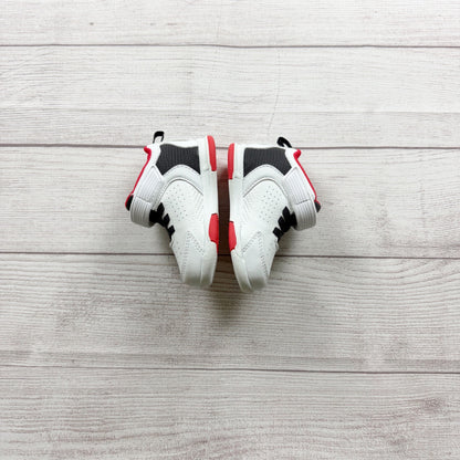 AND1 Kids Toddler White Black Red Basketball Sneakers Slip On Strap Shoes 5
