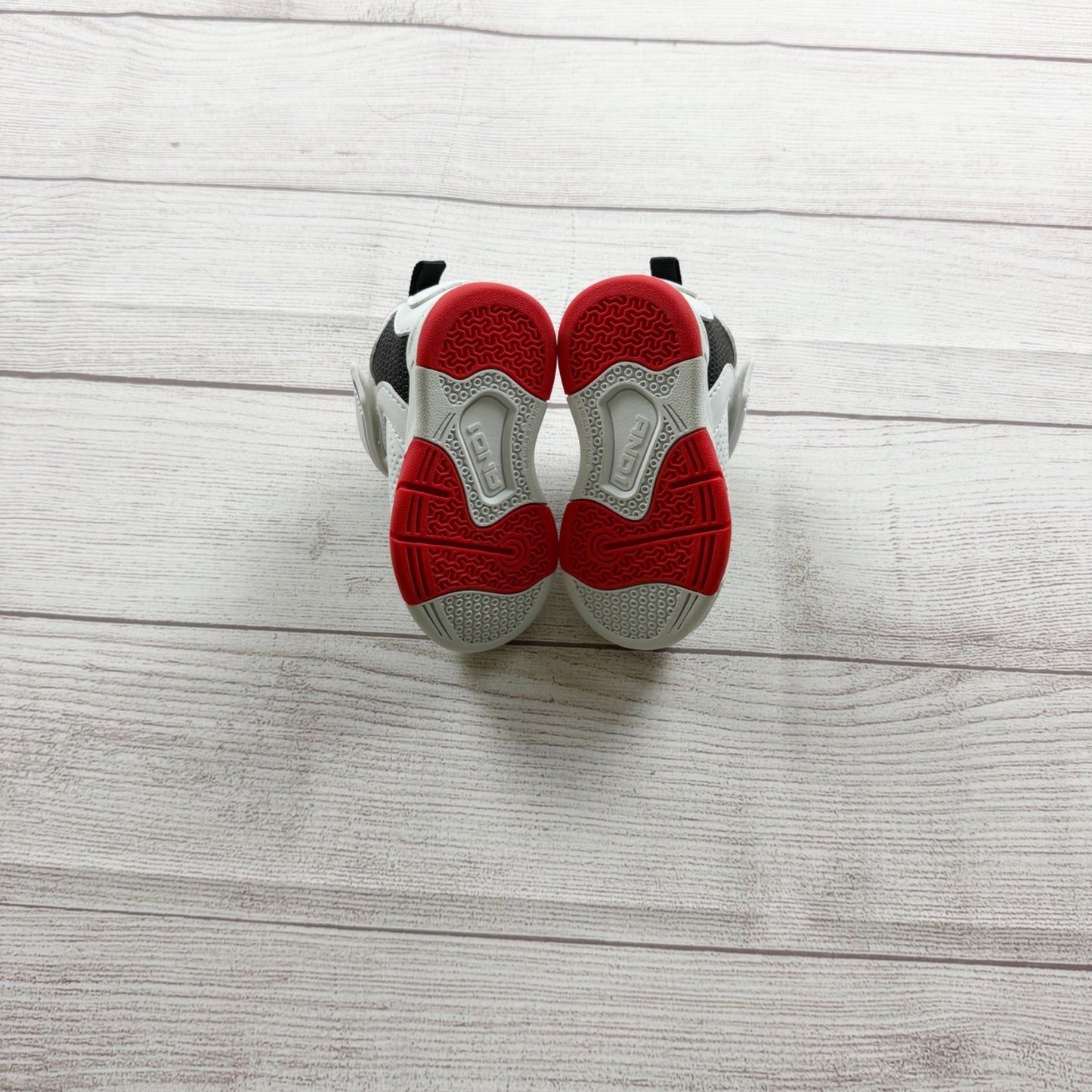 AND1 Kids Toddler White Black Red Basketball Sneakers Slip On Strap Shoes 5