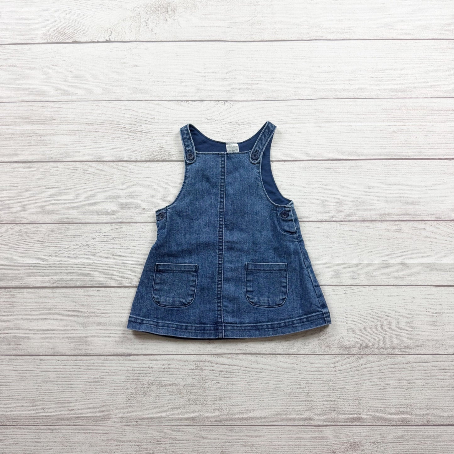 Carter's Baby Denim Jumper Dress Skirtalls Overalls 3-6 Months
