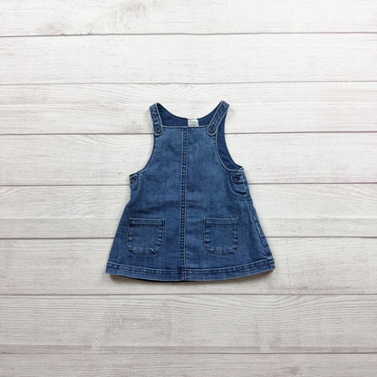 Carter's Baby Denim Jumper Dress Skirtalls Overalls 3-6 Months
