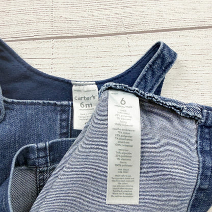 Carter's Baby Denim Jumper Dress Skirtalls Overalls 3-6 Months