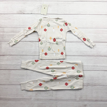 Petit Lem Holiday Print 2 Piece Pajama Set Christmas Ornament NWT 12-18 Months