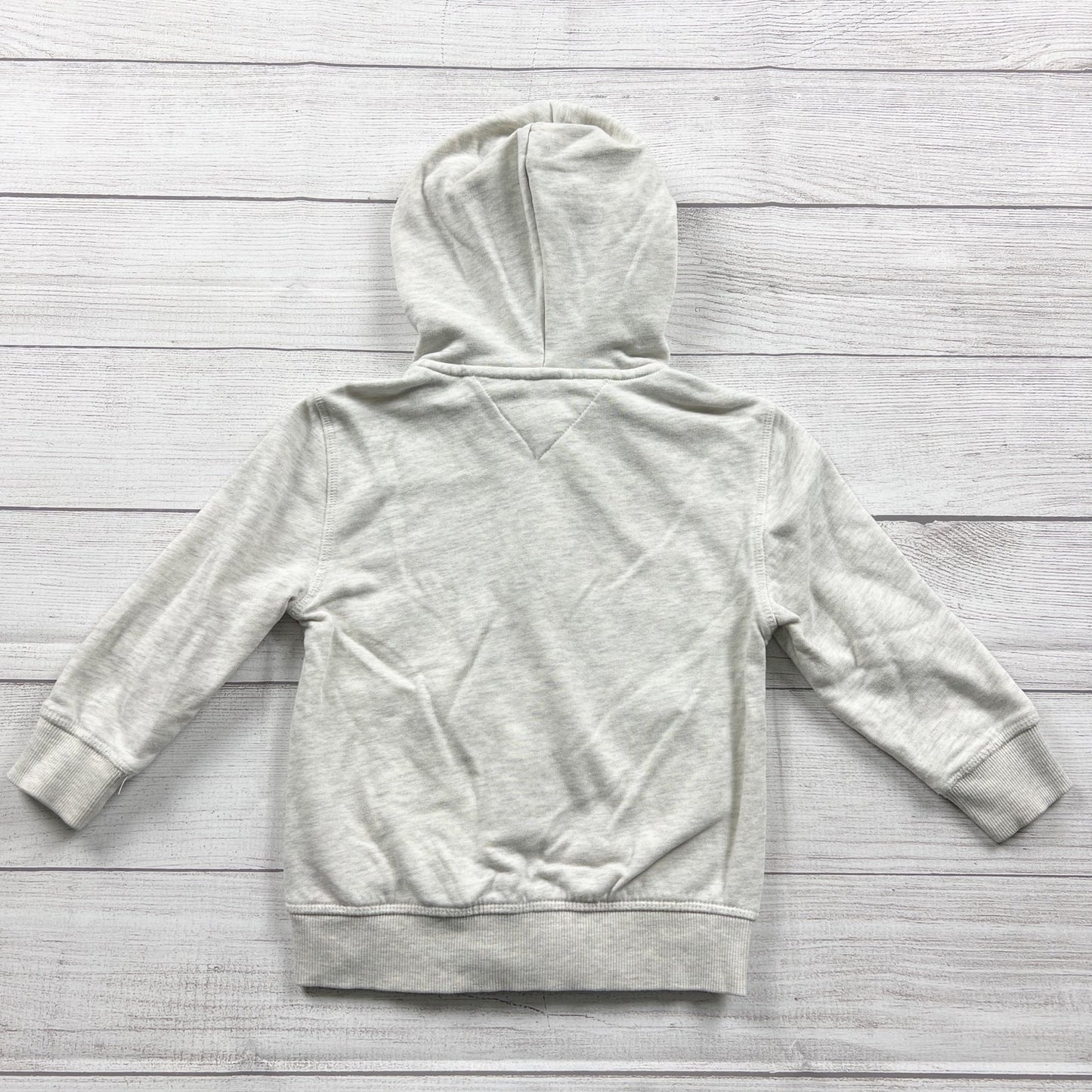 Tommy Hilfiger Toddler Hoodie Beige Full Zip Logo Hooded Sweatshirt Jacket 3T