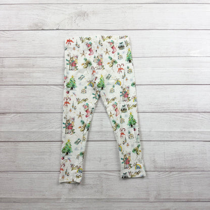Next Girls Christmas Pattern Leggings Multicolor Festive Print 6-7 Years
