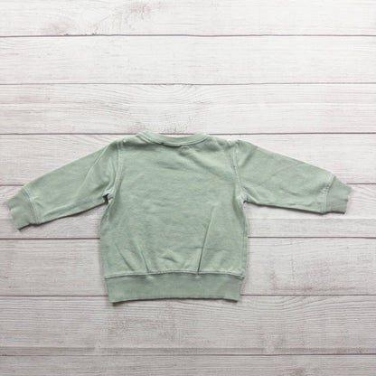 Star Wars Baby Yoda Grogu Toddler Crewneck Sweatshirt Green 2T Cotton Blend 2T