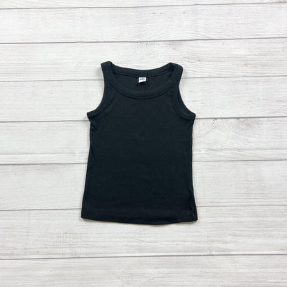 Old Navy Black Ribbed Sleeveless Tank Top Lightweight Layer S 6-7