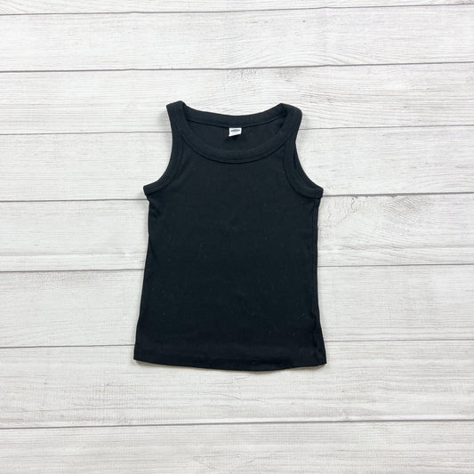Old Navy Black Ribbed Sleeveless Tank Top Lightweight Layer S 6-7