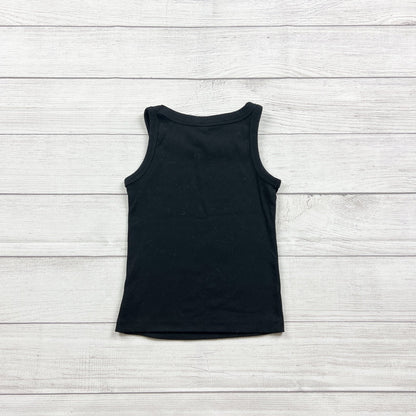 Old Navy Black Ribbed Sleeveless Tank Top Lightweight Layer S 6-7