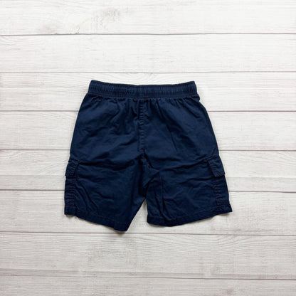 Old Navy Blue Cargo Shorts Cotton Relaxed Fit Elastic Waist Drawstring L 10-12