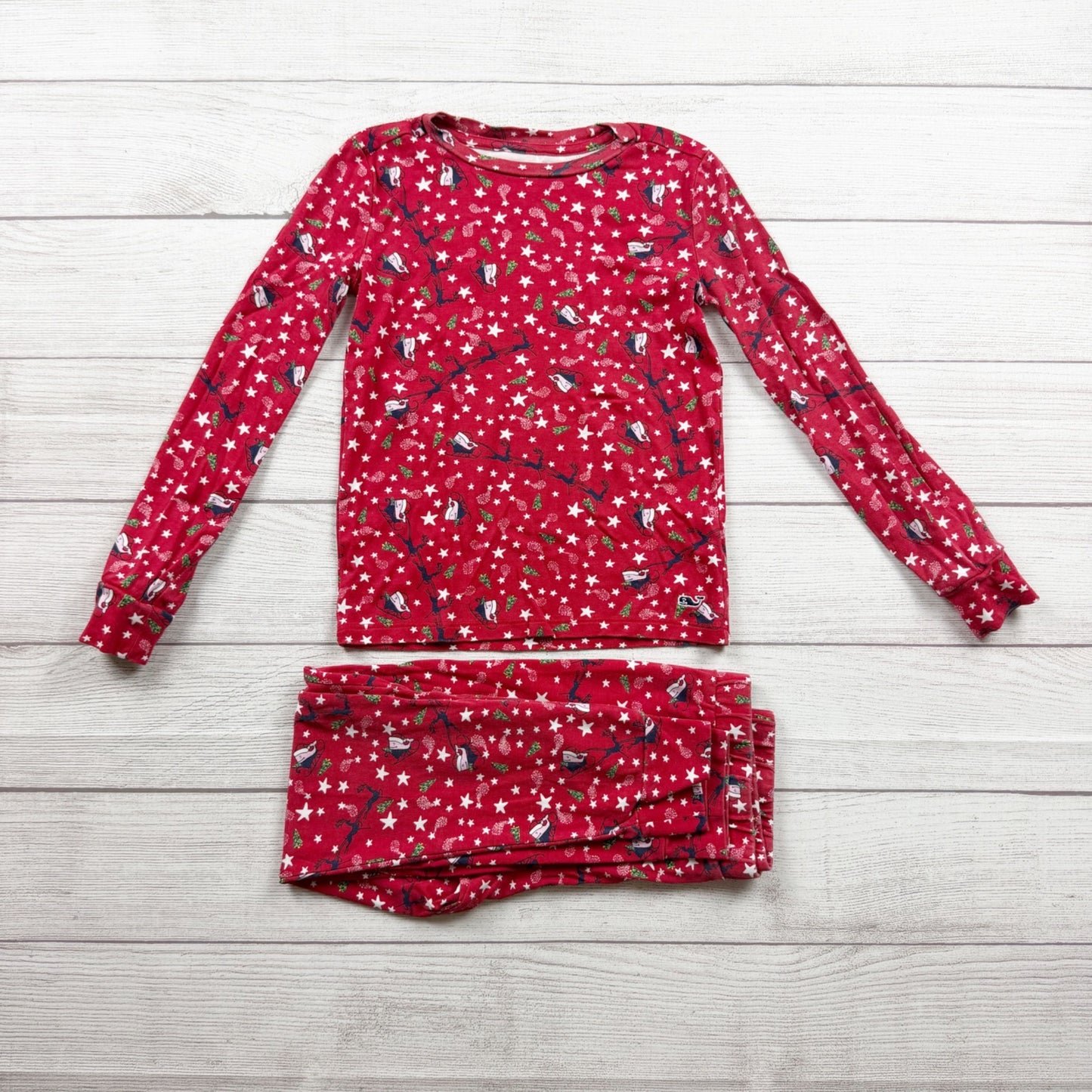 Vineyard Vines Kids Holiday Pajama Set Starry Night Owls Print Cotton 8