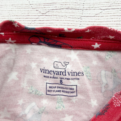 Vineyard Vines Kids Holiday Pajama Set Starry Night Owls Print Cotton 8