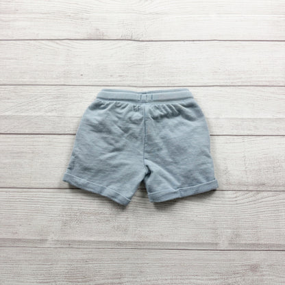 Burt’s Bees Baby Boys Light Blue Knit Shorts With Drawstring Pockets 6-9 Months