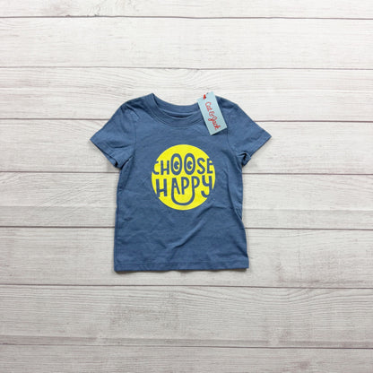 Cat & Jack Baby Graphic Tee Choose Happy Short Sleeve Top Blue NWT 9-12 Months