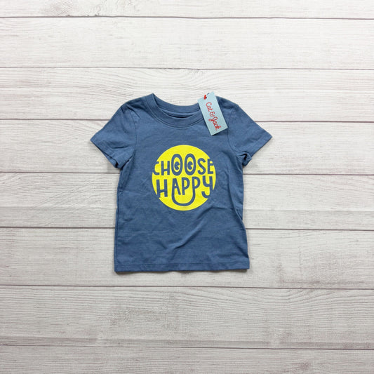 Cat & Jack Baby Graphic Tee Choose Happy Short Sleeve Top Blue NWT 9-12 Months