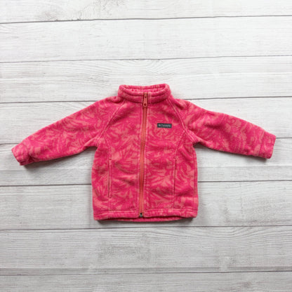 Columbia Baby Girl Pink Fleece Jacket Full Zip Outerwear 12-18 Months