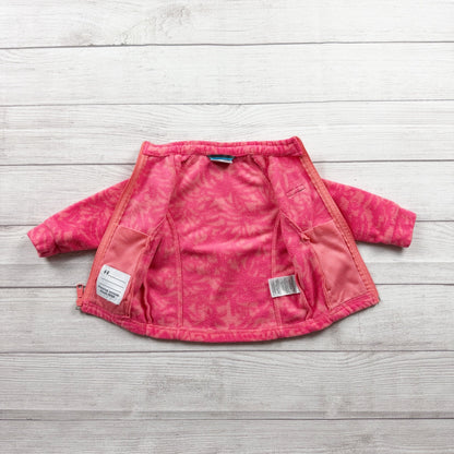 Columbia Baby Girl Pink Fleece Jacket Full Zip Outerwear 12-18 Months