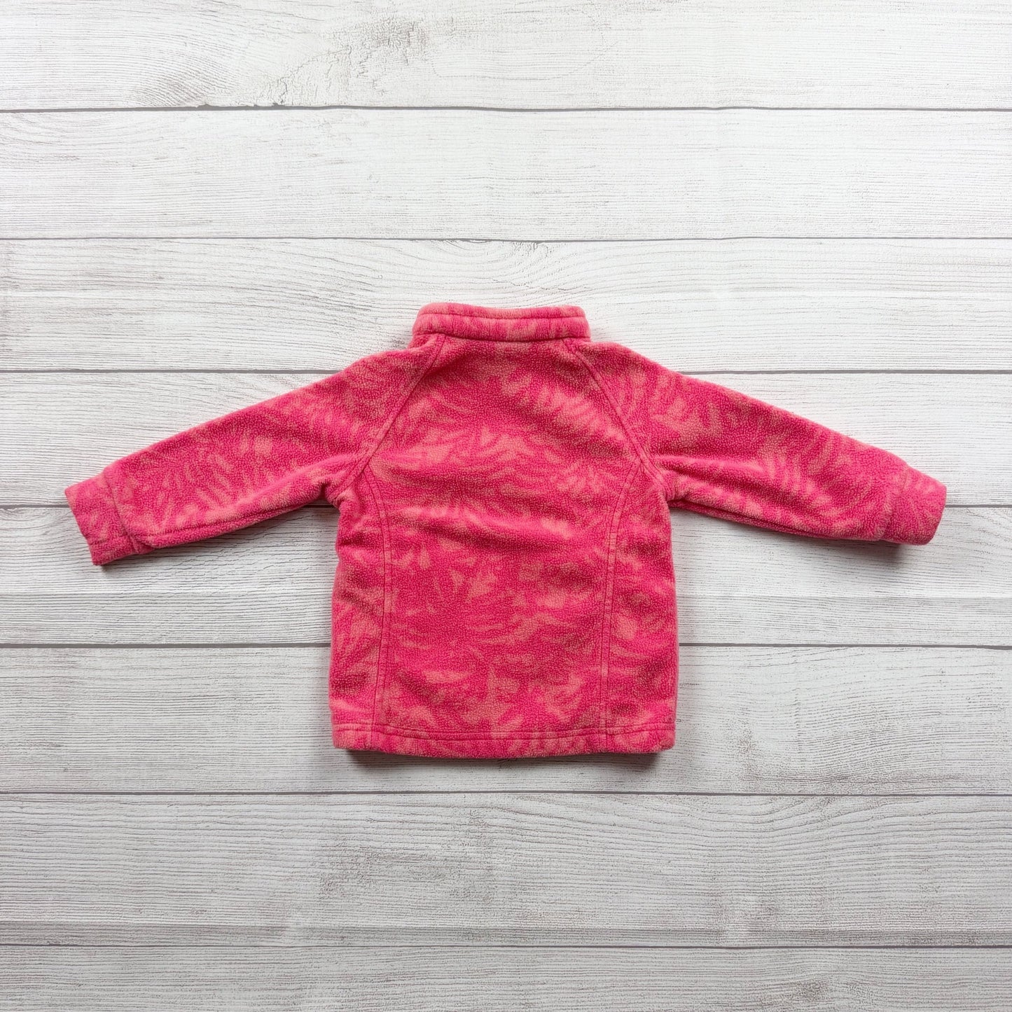 Columbia Baby Girl Pink Fleece Jacket Full Zip Outerwear 12-18 Months