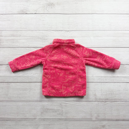 Columbia Baby Girl Pink Fleece Jacket Full Zip Outerwear 12-18 Months