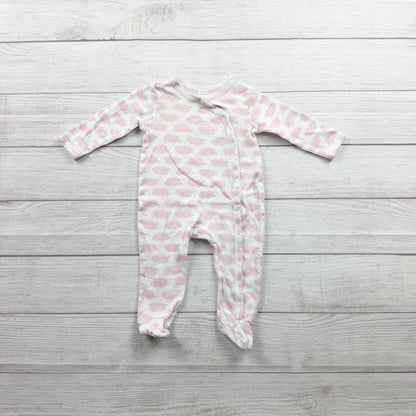 Nordstrom Baby Footed Pajamas Hedgehog Print Snap Wrap Sleeper 6 Months