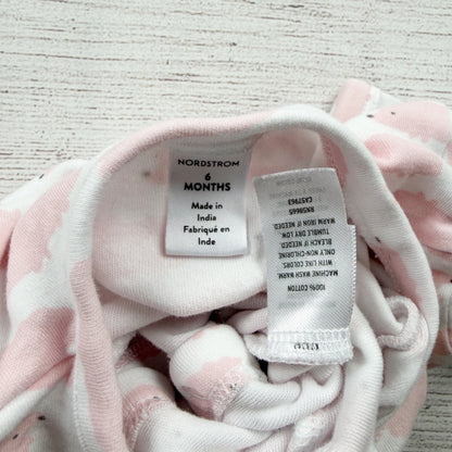 Nordstrom Baby Footed Pajamas Hedgehog Print Snap Wrap Sleeper 6 Months