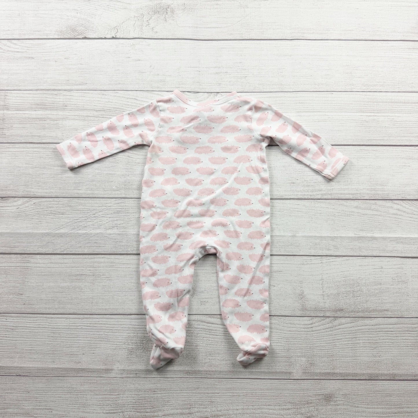 Nordstrom Baby Footed Pajamas Hedgehog Print Snap Wrap Sleeper 6 Months