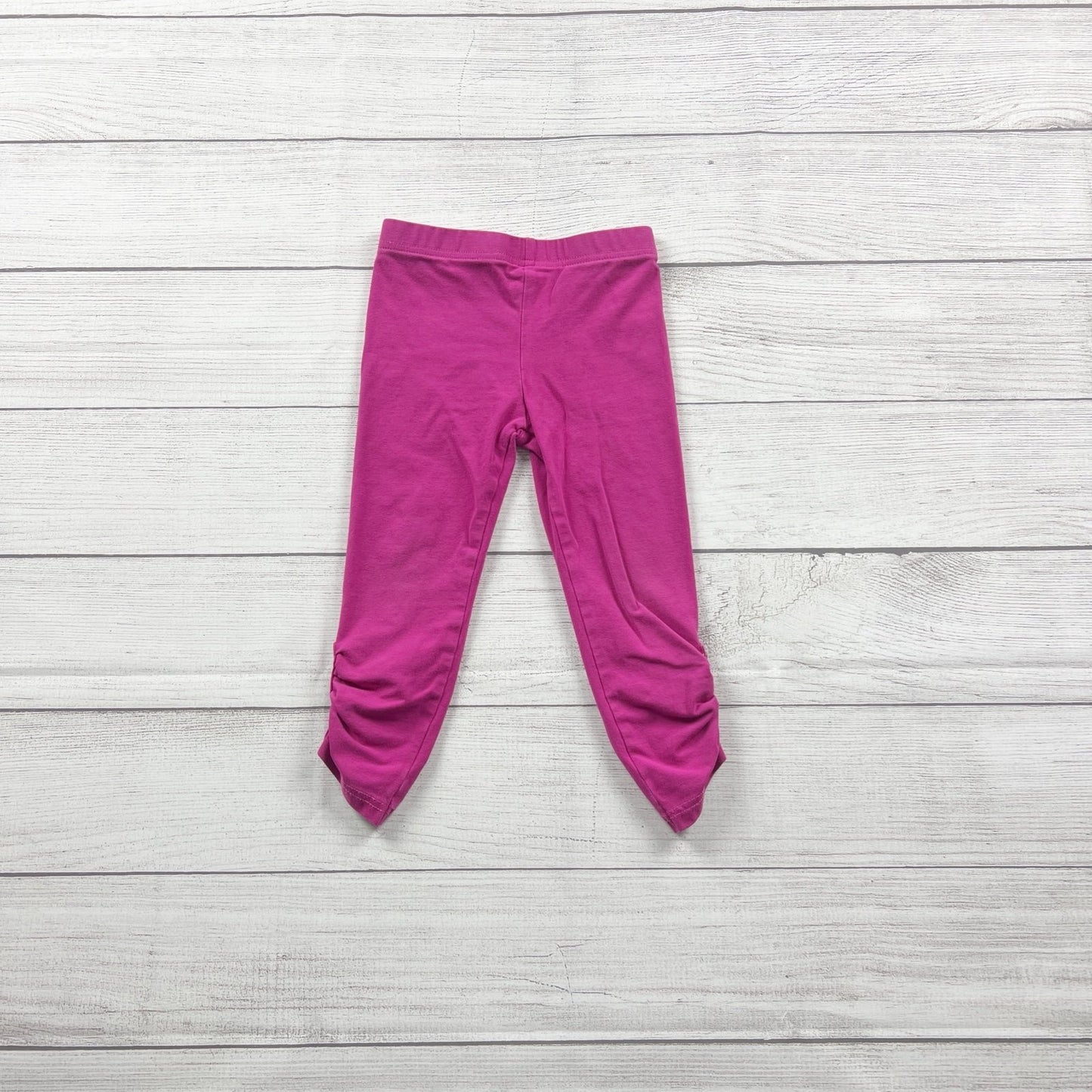 Southern Style Girls Leggings Pink Ruched Button Cuff Stretch Pants 2T