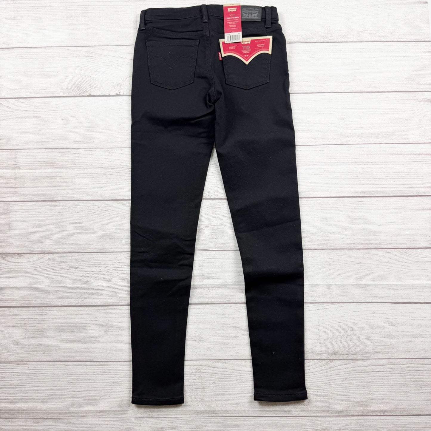 Levis 710 Super Skinny Jeans Black Stretch Denim Regular NWT 10