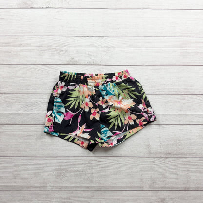 Old Navy Active Girlss Floral Print Go-Dry Athletic Shorts Black Multi M 8