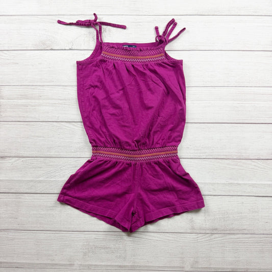 Gap Kids Girls Purple Sleeveless Romper Smocked Waist 100% Cotton L 10