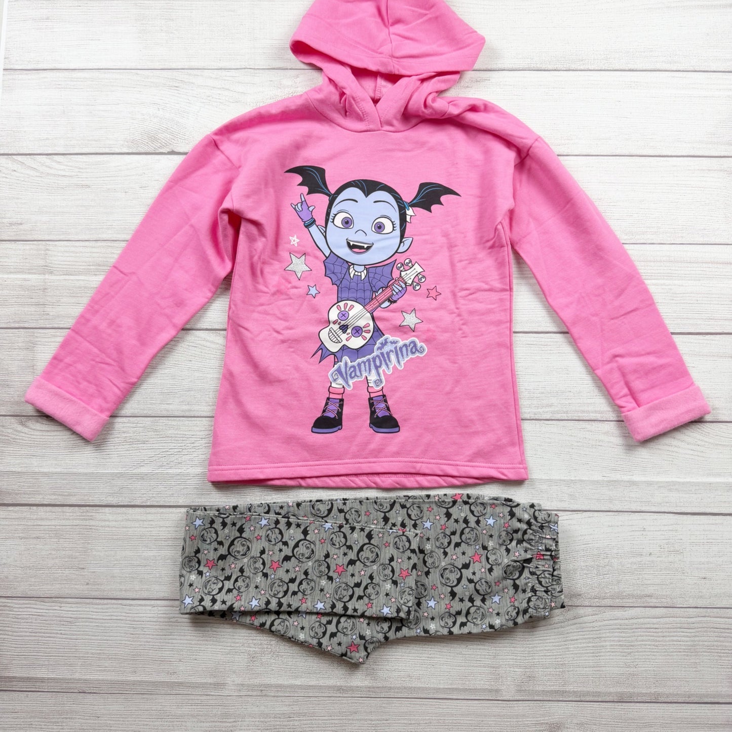 Disney Junior Vampirina Girls Hoodie Printed Legging Outfit Set 7-8