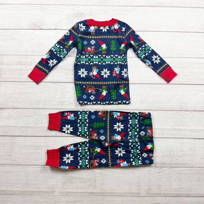 Hanna Andersson Organic Cotton Holiday Pajama Set Gnome Fair Isle Print NWT 2T