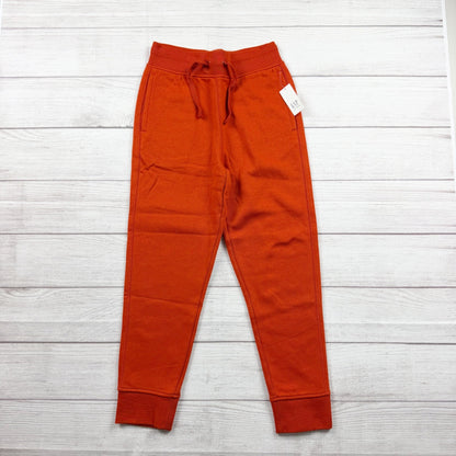 Gap Kids Jogger Sweatpants Orange Fleece Lined Drawstring Pants NWT M