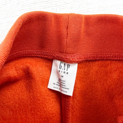 Gap Kids Jogger Sweatpants Orange Fleece Lined Drawstring Pants NWT M