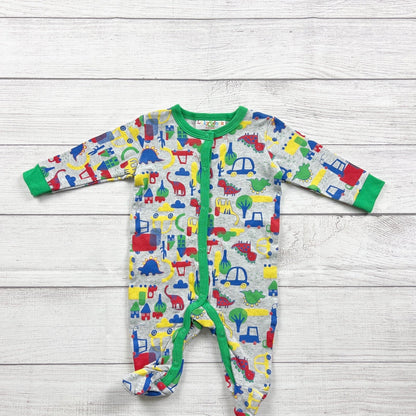 Lily & Jack Baby Footed Pajamas Sleeper Dinosaur Print Multicolor 0-3 Months