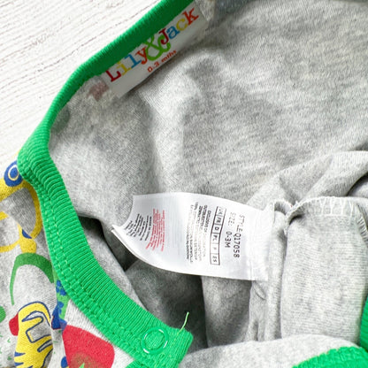 Lily & Jack Baby Footed Pajamas Sleeper Dinosaur Print Multicolor 0-3 Months