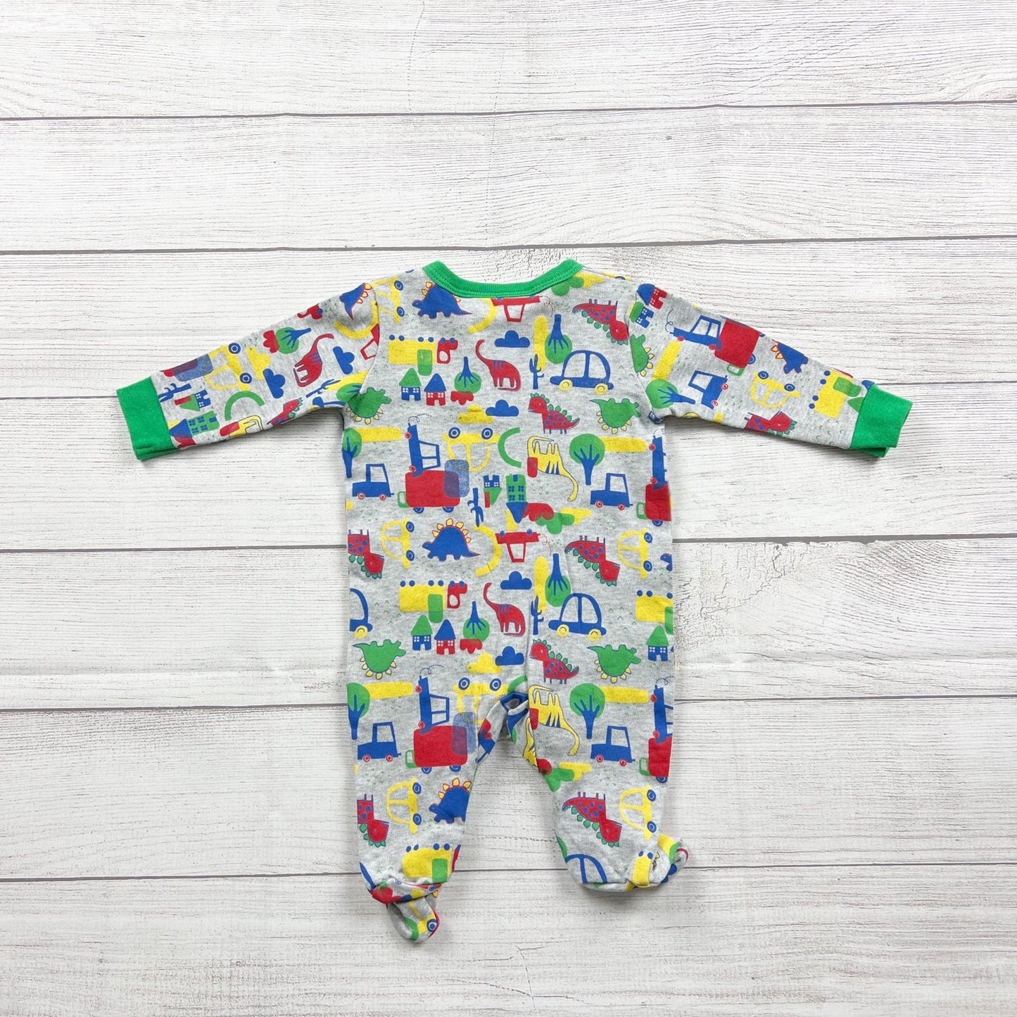 Lily & Jack Baby Footed Pajamas Sleeper Dinosaur Print Multicolor 0-3 Months