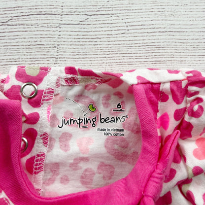 Jumping Beans Girls Pink Leopard Print Short Sleeve Babydoll Dress NWT 3-6 Month