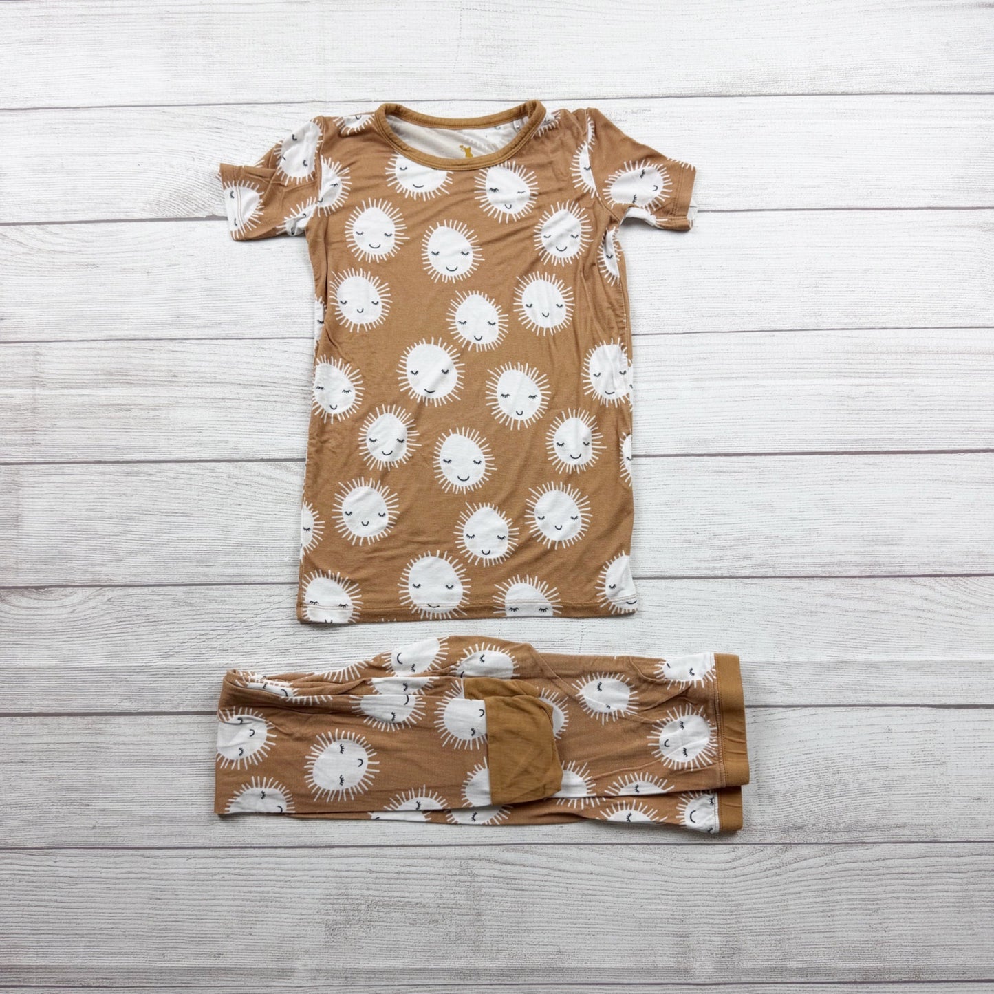 Kiki + Lulu Kids Sun Print Pajama Set Bamboo Blend Sleepwear 7-8